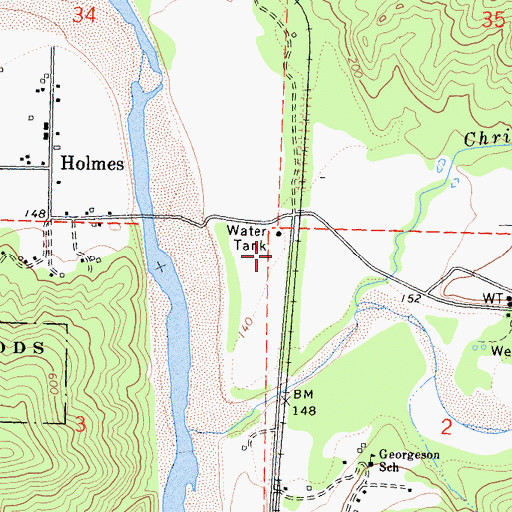 Topographic Map of P L Ranch (historical), CA