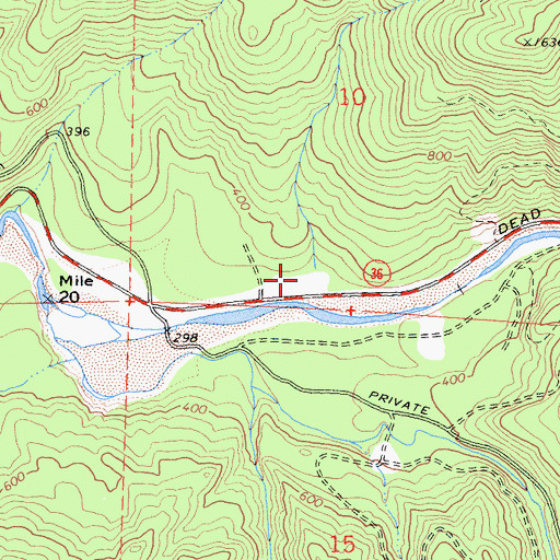 Topographic Map of Stretter Ranch (historical), CA