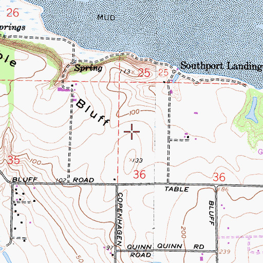 Topographic Map of Table Bluff Reservation, CA