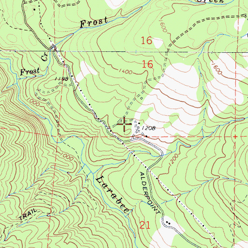Topographic Map of Windbigler Ranch, CA