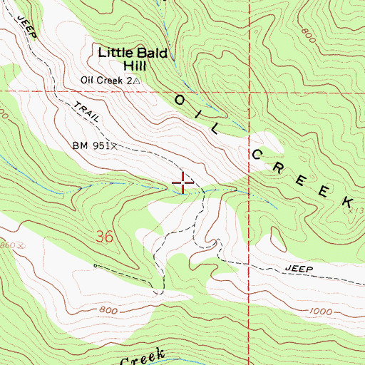 Topographic Map of Woodland Echo Ranch (historical), CA