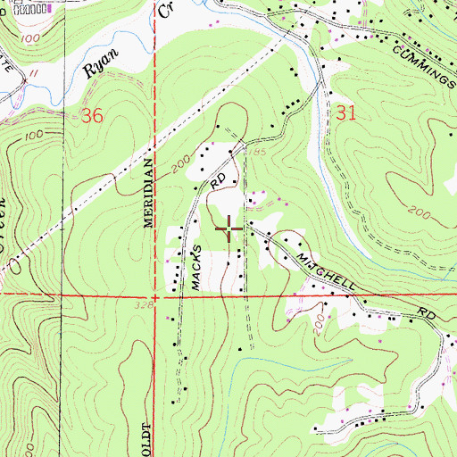Topographic Map of Worthington School Number 2 (historical), CA