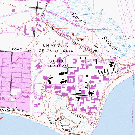 Topographic Map of North Hall, CA