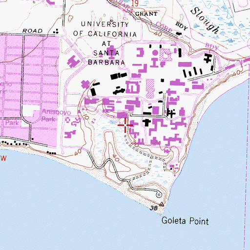 Topographic Map of Ortega Commons, CA