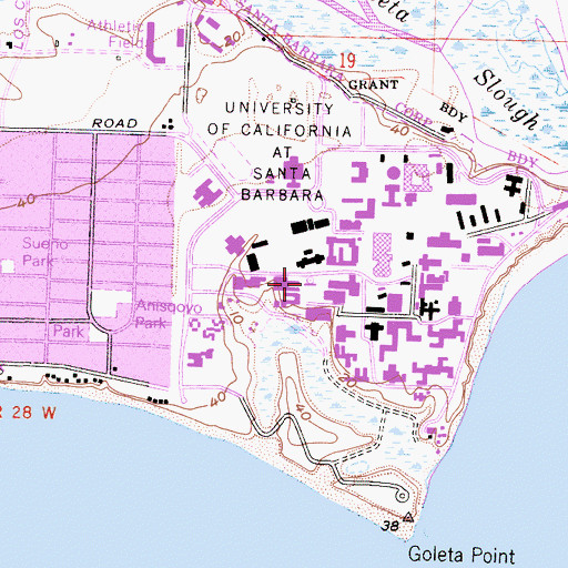 Topographic Map of Storke Tower, CA