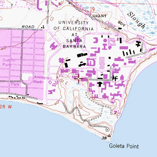 Topographic Map of University Center, CA