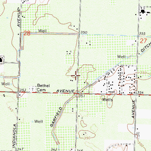 Topographic Map of Bethel School (historical), CA