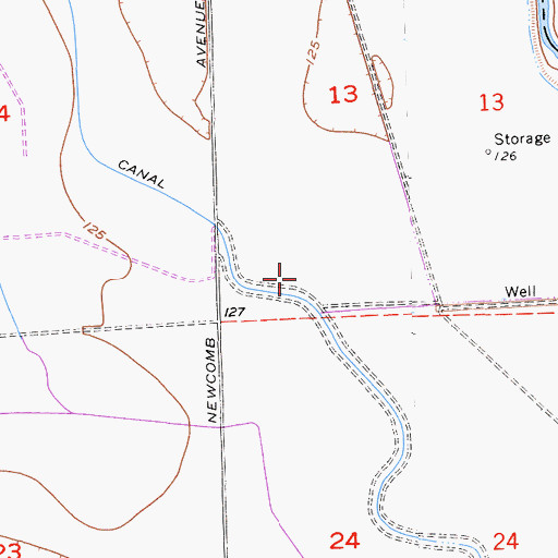 Topographic Map of Central Ranch (historical), CA