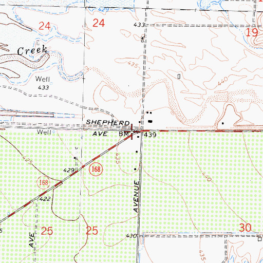 Topographic Map of Collins (historical), CA