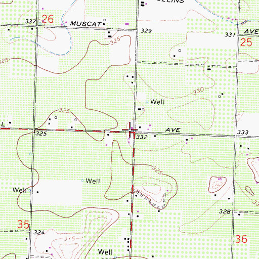 Topographic Map of De Wolf School (historical), CA