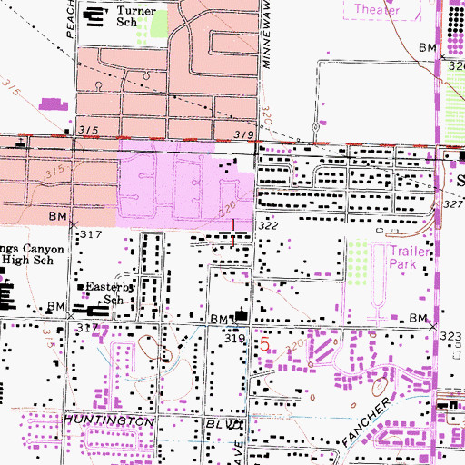 Topographic Map of Granz (historical), CA