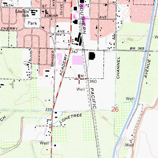 Topographic Map of Reka (historical), CA