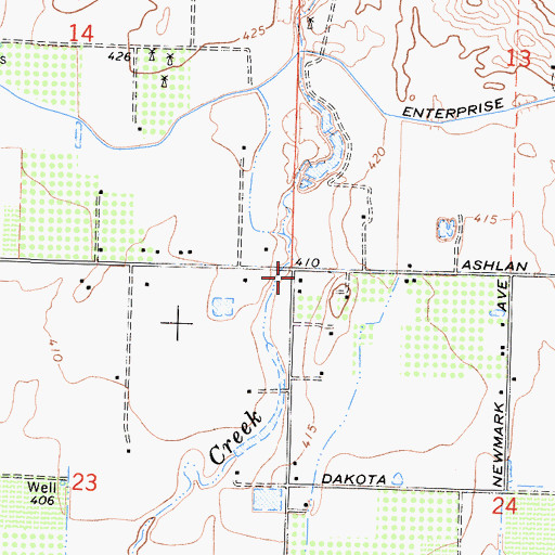 Topographic Map of Round Mountain School (historical), CA