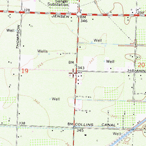Topographic Map of Salem Church, CA