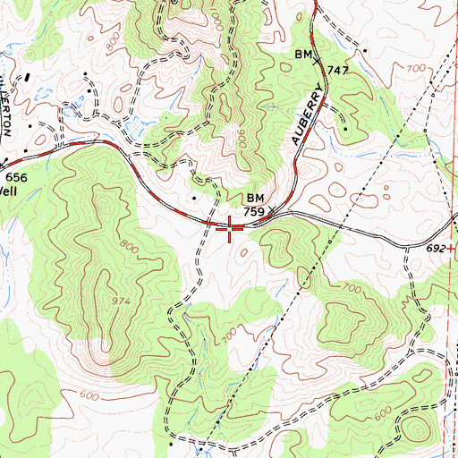 Topographic Map of Sparkville (historical), CA