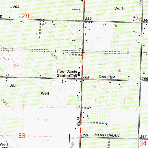 Topographic Map of University Colony School (historical), CA