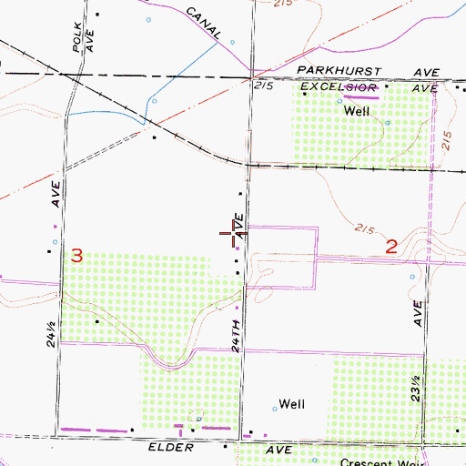 Topographic Map of Crescent School (historical), CA