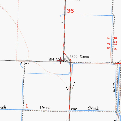 Topographic Map of Dallas School (historical), CA