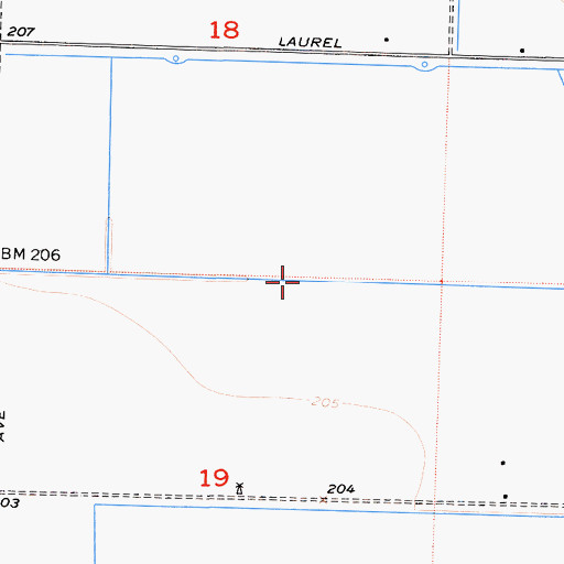 Topographic Map of Last Chance Ditch, CA