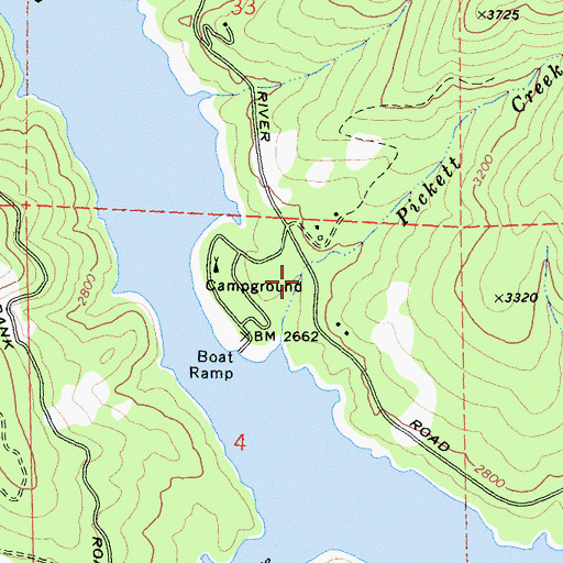 Topographic Map of Ruth Guard Station (historical), CA