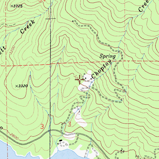 Topographic Map of Terral Ranch, CA
