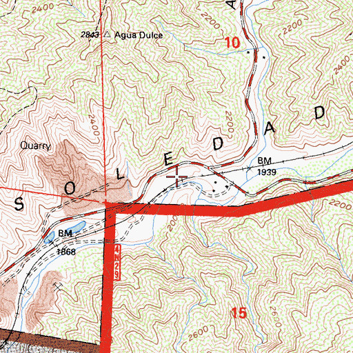 Topographic Map of Alpine (historical), CA