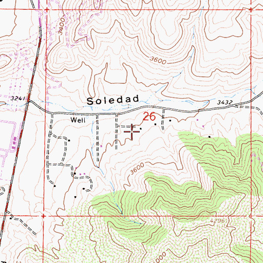 Topographic Map of Beeman Ranch, CA