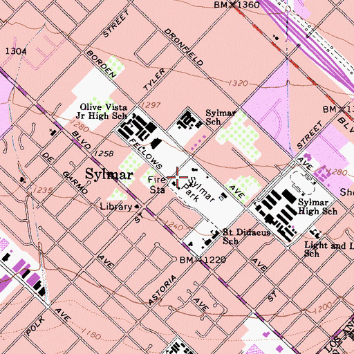 Topographic Map of El Retiro School for Girls (historical), CA