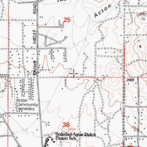 Topographic Map of Maitre Smith Ranch, CA
