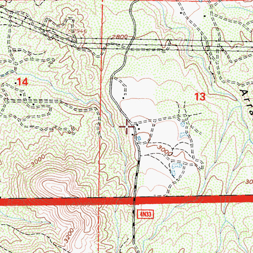 Topographic Map of Modie Ranch, CA