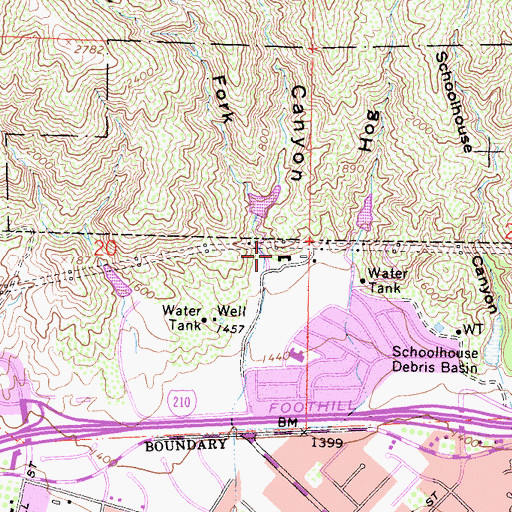 Topographic Map of Rancho Sombrero, CA
