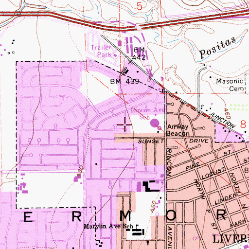 Topographic Map of Al Caffodio Park, CA