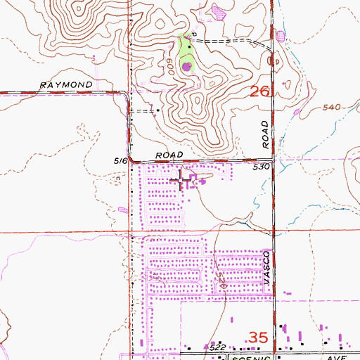 Topographic Map of Andrew N Christensen Middle School, CA