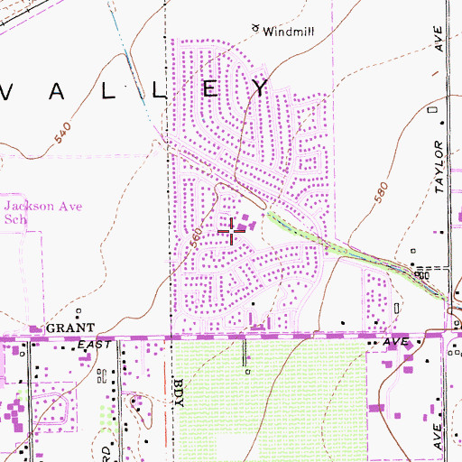 Topographic Map of Arroyo Seco Elementary School, CA