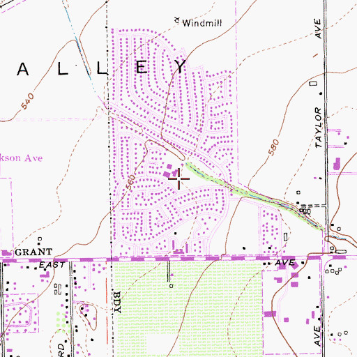 Topographic Map of Big Trees Park, CA
