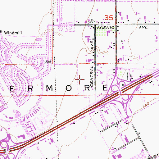 Topographic Map of Bill Clark Park, CA