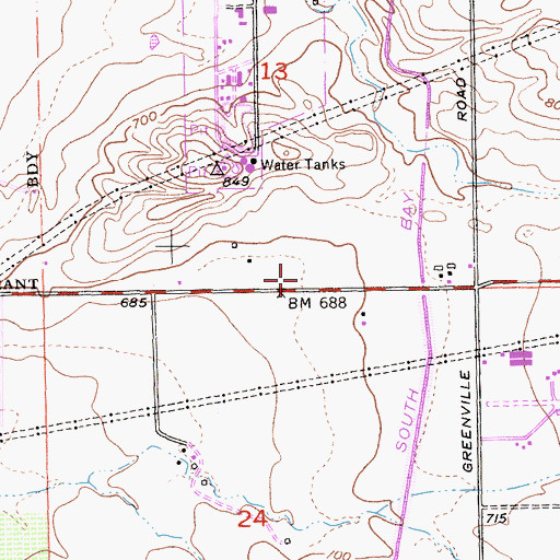 Topographic Map of Cedar Mountain Winery, CA