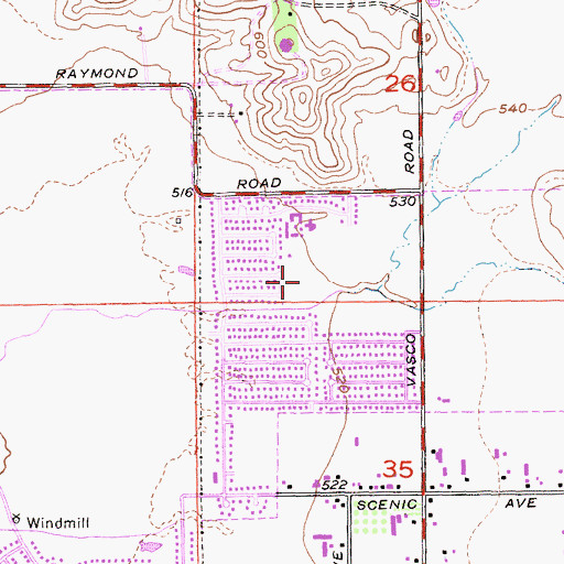 Topographic Map of Christensen Park, CA