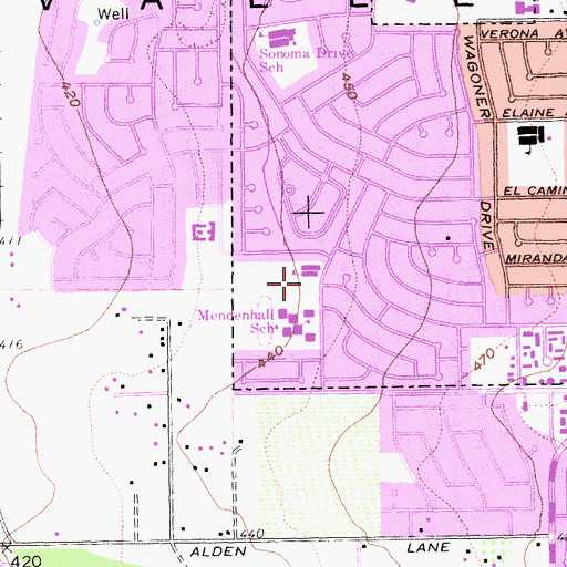 Topographic Map of El Padro Park, CA