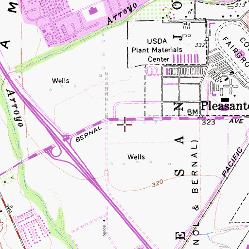 Topographic Map of Livermore - Pleasanton Fire Department Fire Station 4, CA