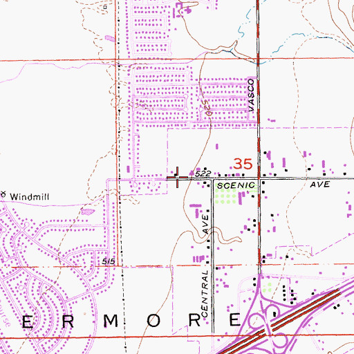 Topographic Map of Leo R Croce Elementary School, CA