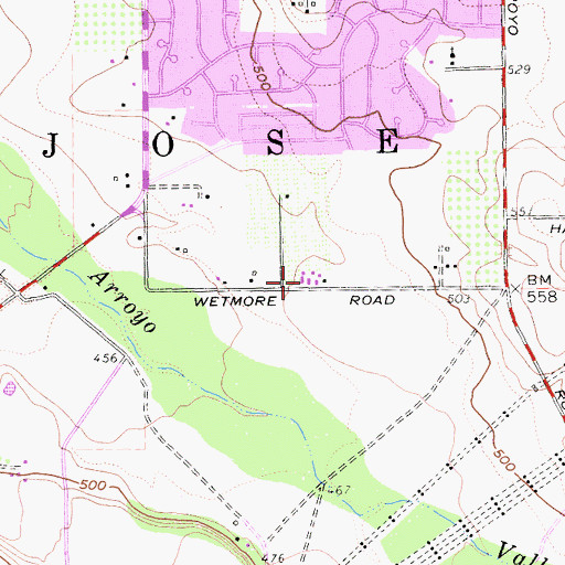 Topographic Map of Livermore Valley Cellars Winery, CA