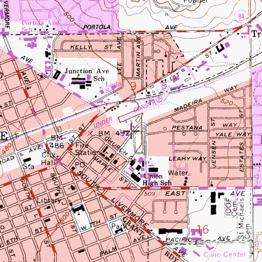 Topographic Map of Madeira Park, CA