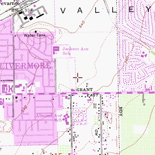 Topographic Map of Robert Livermore Park, CA