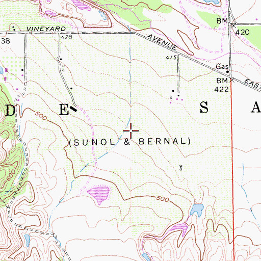 Topographic Map of Ruby Hill Country Club, CA