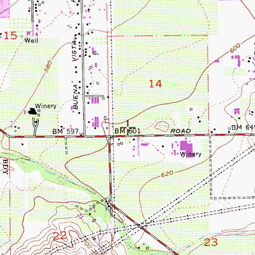 Topographic Map of Stony Ridge Winery, CA