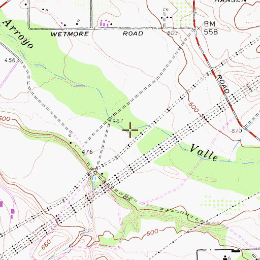 Topographic Map of Sycamore Grove Park, CA