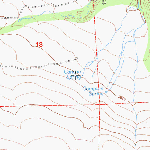 Topographic Map of Canyon Spring, CA