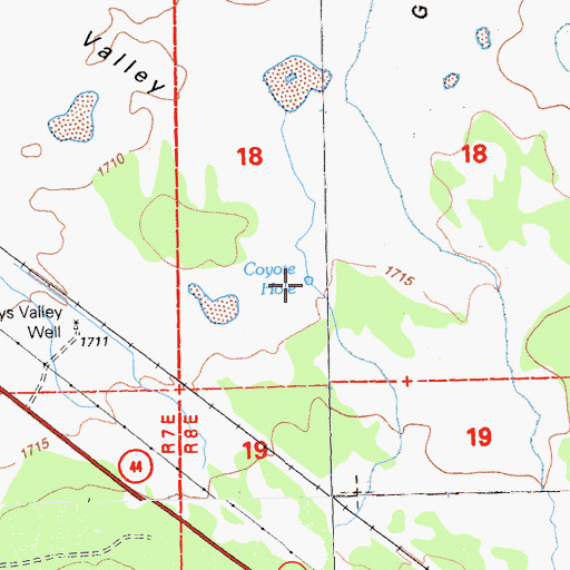 Topographic Map of Coyote Hole, CA