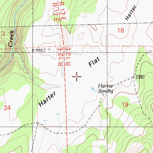 Topographic Map of Harter Flat, CA